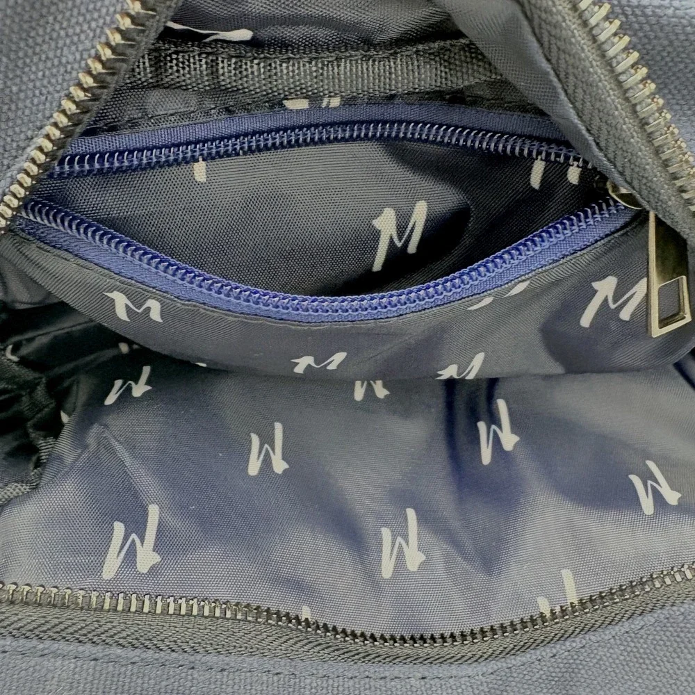 Mugsy Denim Dopp Kit Bag Canvas &‎ Leather Vacation Travel Cosmetic Bag New